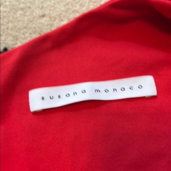 Susana Monaco One-Shoulder Red crop Top size medium - Picture 2 of 3